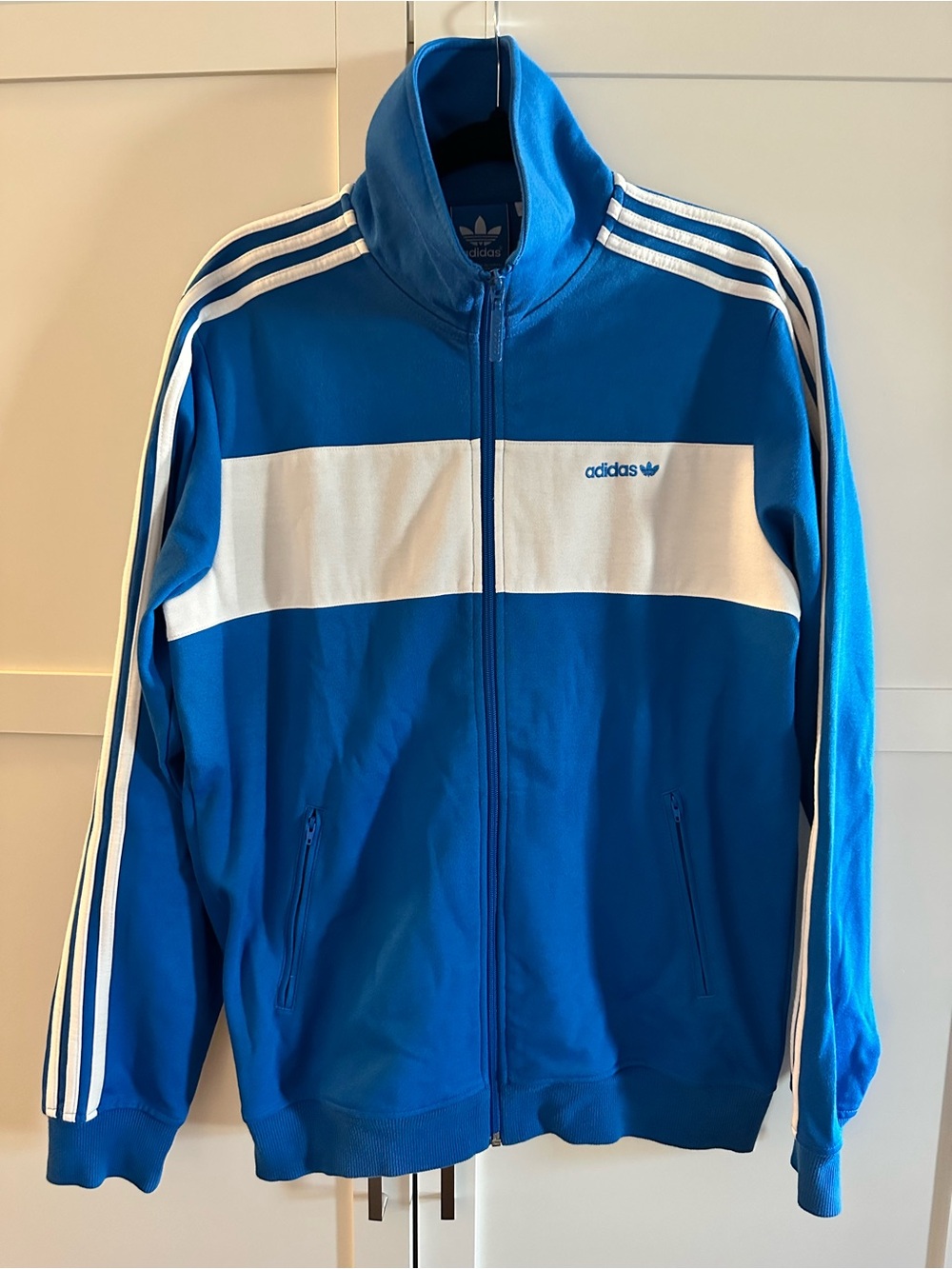 adidas Men’s Blue & White Track Jacket